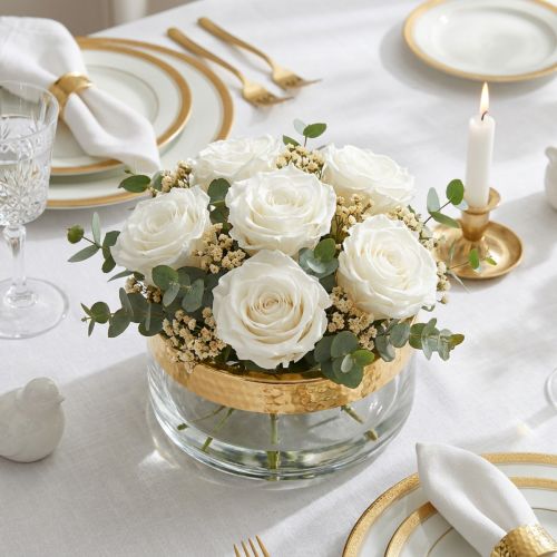 Infinity Roses Large Ø5.5-6cm White 6 pcs | Floristik24.co.uk