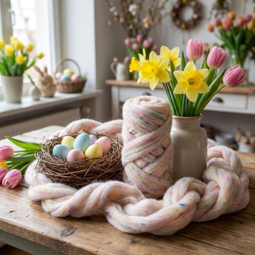 Lunte Wool Lunte made of colour-fast natural wool, colorful 10m | Floristik24.co.uk