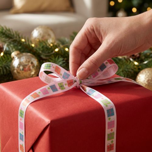 Gift ribbon with parcel ribbon Christmas 15mm 18m | Floristik24.co.uk