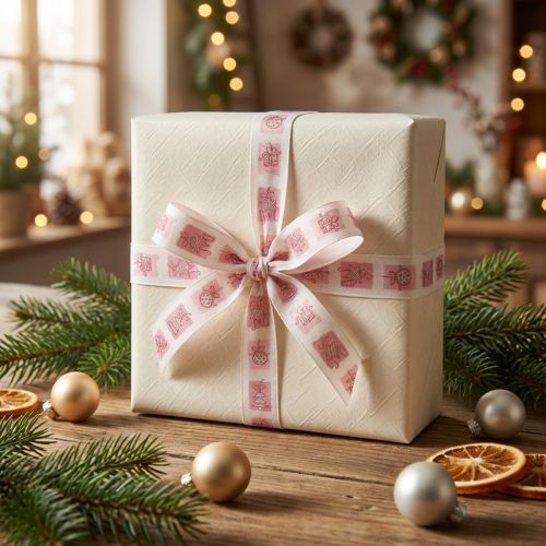 Christmas ribbon Pink ribbon Christmas 25mm 18m | Floristik24.co.uk