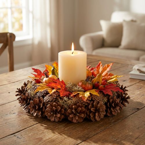 Cone wreath flat, tied Ø23cm | Floristik24.co.uk