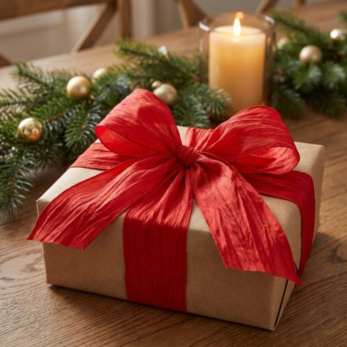 Ribbon Crash Decorative Ribbon Gift Ribbon Red 50mm 20m | Floristik24.co.uk