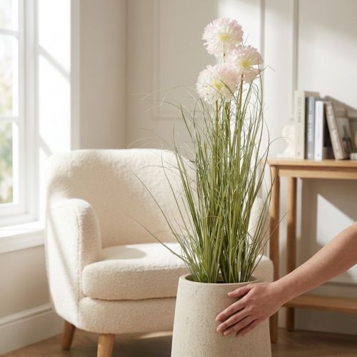 Artificial flowers decoration ball flower Allium ornamental onion artificial 78cm | Floristik24.co.uk