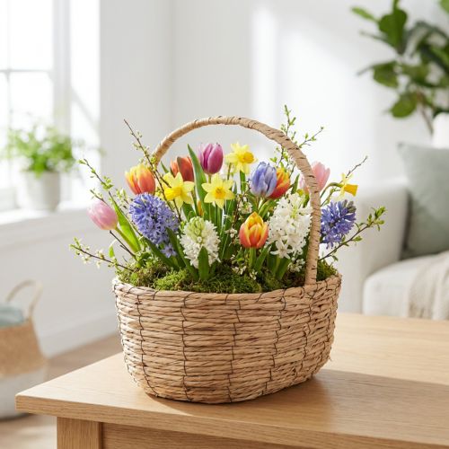 Basket with handle plant basket gift basket artificial 31×23×36cm | Floristik24.co.uk