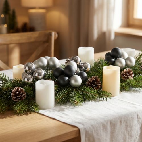 Mini Christmas Ball Silver, Anthracite Glass Ø40mm Mix 32 Pcs | Floristik24.co.uk