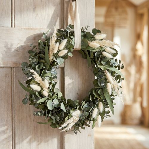 Eucalyptus natural wreath Ø35cm preserved scented decoration | Floristik24.co.uk