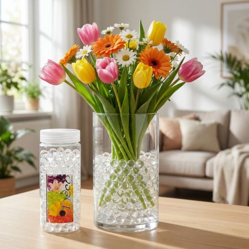 Aqualinos Aqua Pearls Decorative Water Pearls for Plants Transparent 15-18mm 500ml | Floristik24.co.uk