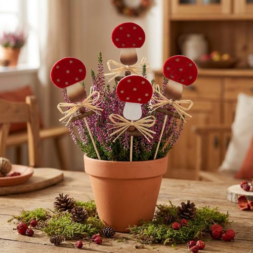 Plug fly agaric 7cm L33,5cm 16 pcs | Floristik24.co.uk