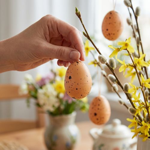 Styrofoam egg orange 3.5cm 24 pcs | Floristik24.co.uk