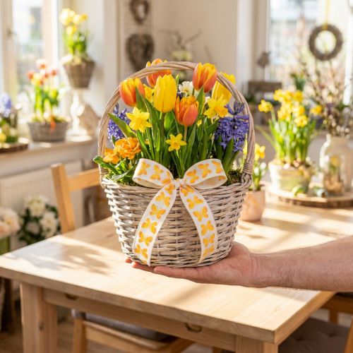 Decorative Ribbon Butterflies Orange Wire Edge 25mm 18m | Floristik24.co.uk