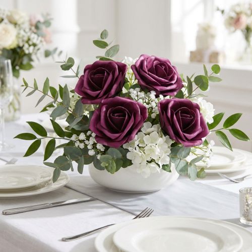 Product Foam Rose Purple Ø15cm 4 pcs