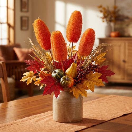 Luffa large on a stick orange 25 pcs | Floristik24.co.uk