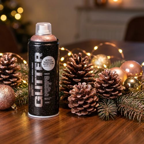 Glitter spray, rose gold, gold