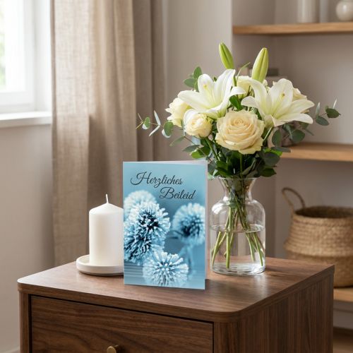 Mourning card "Heartfelt condolences" with envelope 1 pc | Floristik24.co.uk
