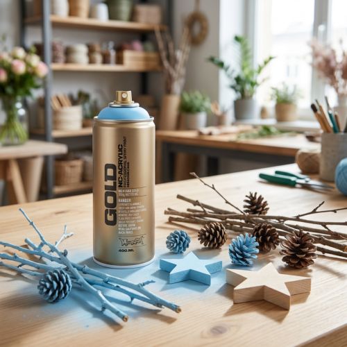 Product Light blue spray paint Montana Gold Baby Blue 400ml