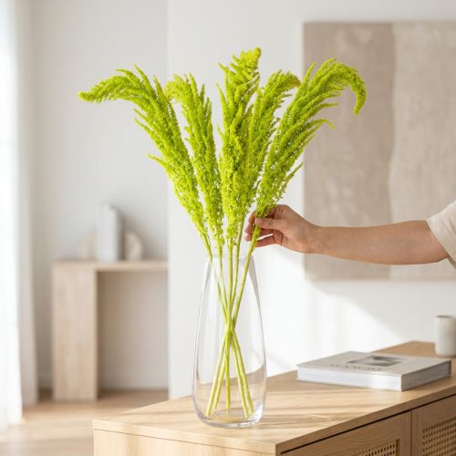 Amaranth Dried flowers Dyed light green for special home decor and unique accents 100cm 5 pieces | Floristik24.co.uk