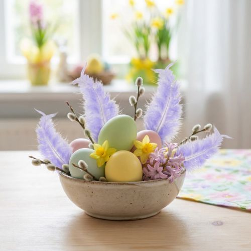 Purple Feathers Fluffy Craft Supplies Spring 5–10cm 20g | Floristik24.co.uk