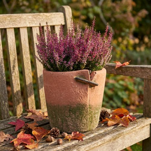 Concrete flower pot planter terracotta pot Ø18cm H17cm | Floristik24.co.uk