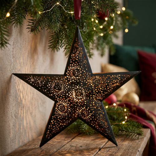 Christmas hanger star metal star black H25.5cm | Floristik24.co.uk