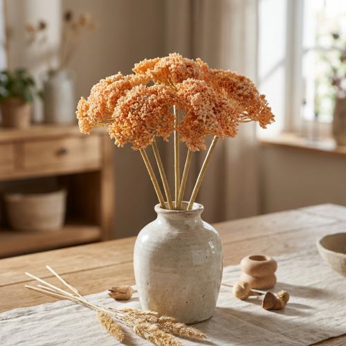 Yarrow artificial artificial flowers orange 50cm 5pcs in bunch | Floristik24.co.uk