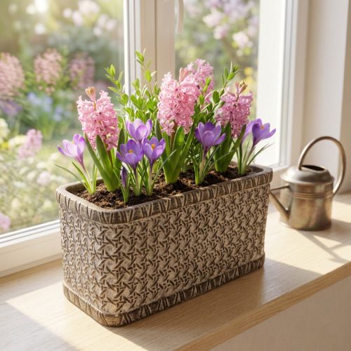 Planter Planter Ceramic Bowl Brown, White 23×11×11cm | Floristik24.co.uk
