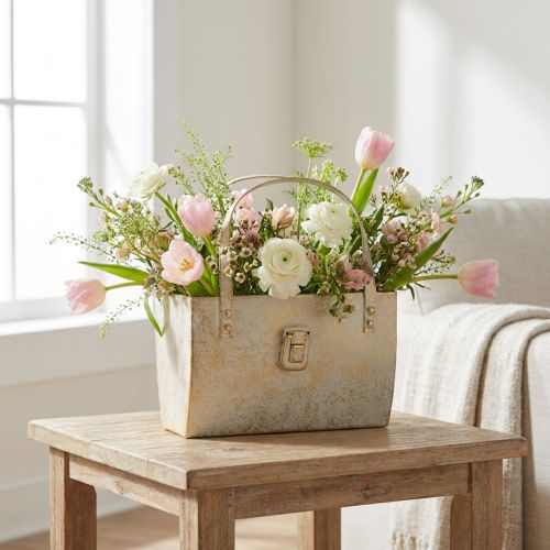 Product Metal bag, decorative container, rectangular, 26cm, gold