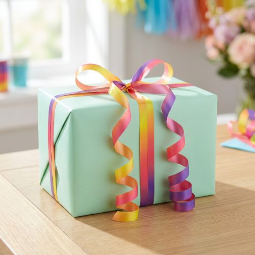 Curling Ribbon Colorful Gradient Gift Ribbon Yellow, Pink, Purple 10mm 250m | Floristik24.co.uk