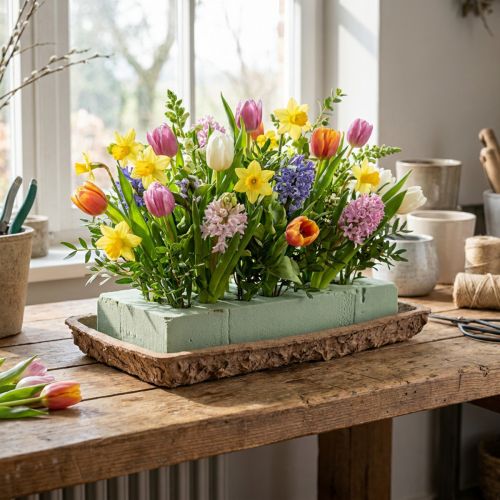 Product Oasis Biolit base for floral foam bricks 25×14×2cm, 11 pieces - Sustainable flower arrangements floristry accessories