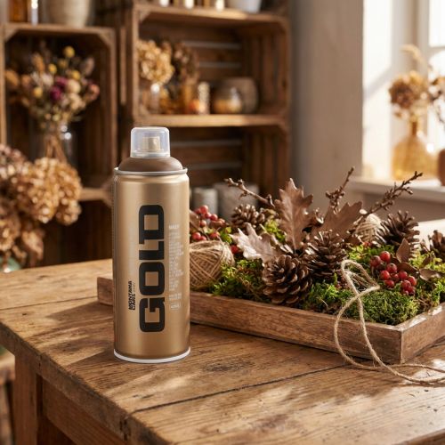Product Spray Paint Can for Craft and Decoration Montana Gold Brown 400ml