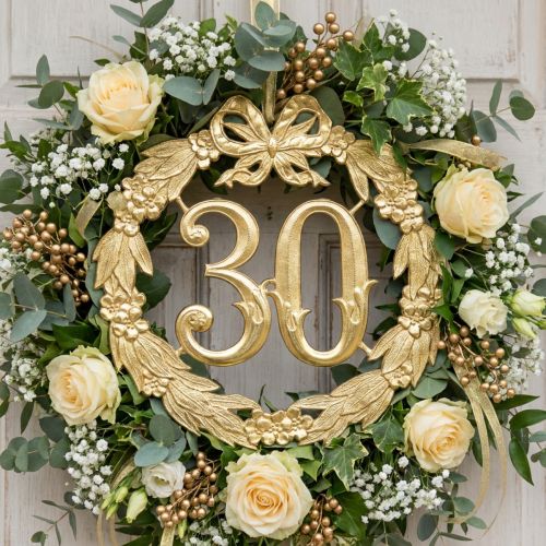 Anniversary number 30 in gold | Floristik24.co.uk