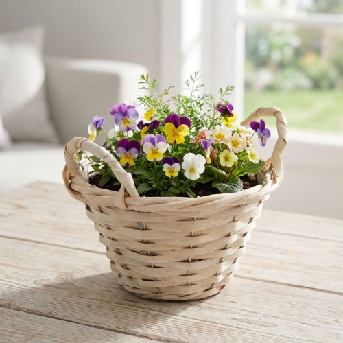 Decorative chip basket with handles for versatile design ideas | Floristik24.co.uk