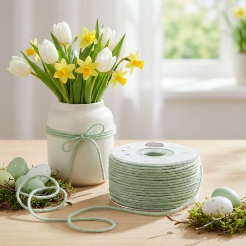 Felt cord wool thread wool cord wick thread mint 100m | Floristik24.co.uk