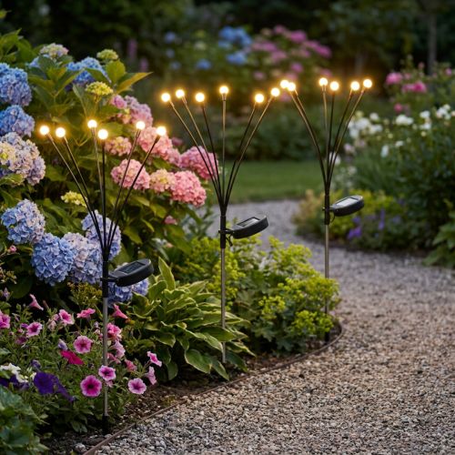 Product Solar Lights Outdoor LED Stick Lights Warm White 70cm 3pcs