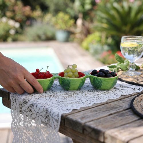 Product Tapas dish Watermelon Ceramic bowl 8.5×28cm 1pc