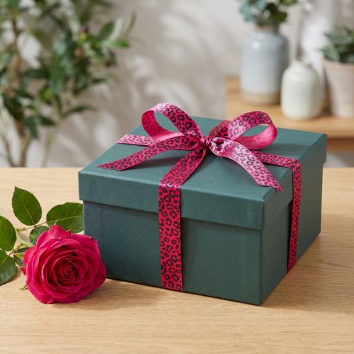 Dekorative Pink Leopard Print Ribbon Polyester 15mm x 18m | Floristik24.co.uk