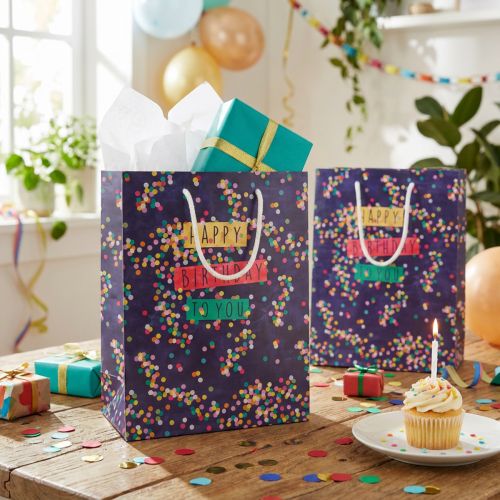 Product Birthday gift bag “Happy Birthday” paper 18×10×23cm 2pcs