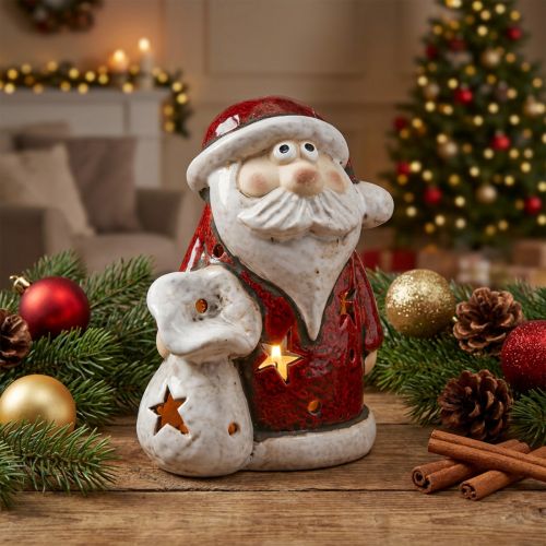 Santa Claus deco tealight holder Christmas H15cm | Floristik24.co.uk