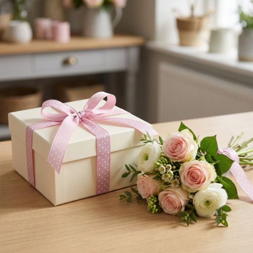 Gift ribbon pink decorative ribbon with dots 15mm 20m | Floristik24.co.uk