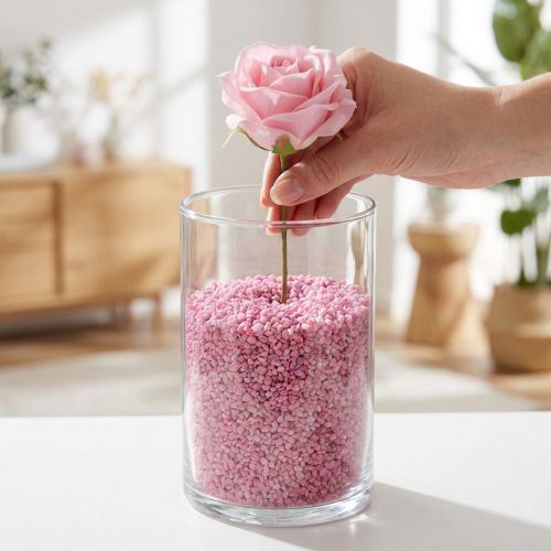 Decorative granules pink decorative stones 2mm - 3mm 2kg | Floristik24.co.uk