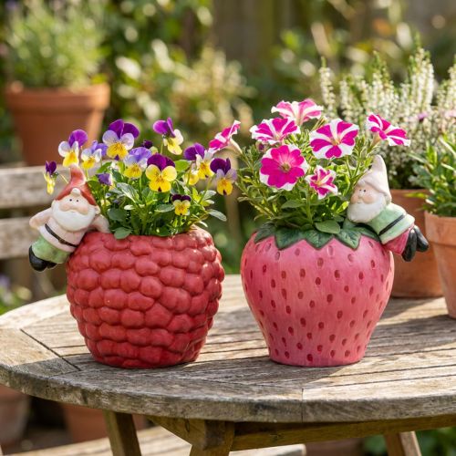 Product Ceramic pot planter edge hanger dwarf Ø14.5cm 2pcs