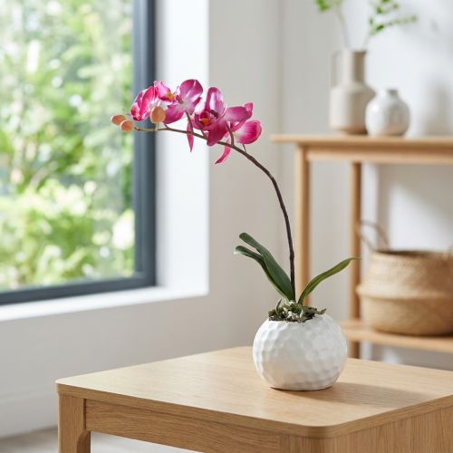 Artificial orchids in pot Phalaenopsis artificial flowers orchids pink 34cm | Floristik24.co.uk