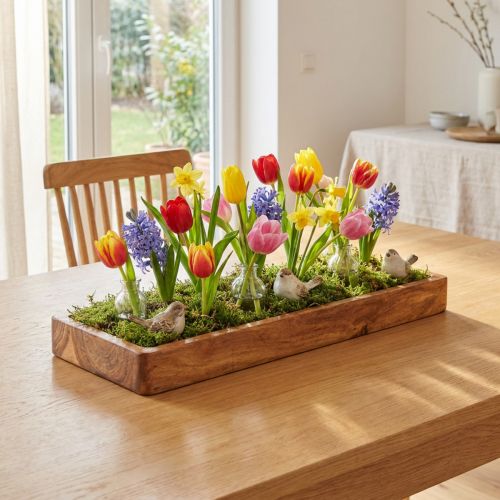 Product Rectangular Wooden Tray Acacia Oiled 40x15x4cm