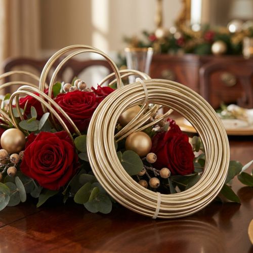 Aluminum wire Ø5mm champagne 500g | Floristik24.co.uk