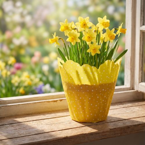Rondella cuffs Ø38cm yellow 50pcs | Floristik24.co.uk