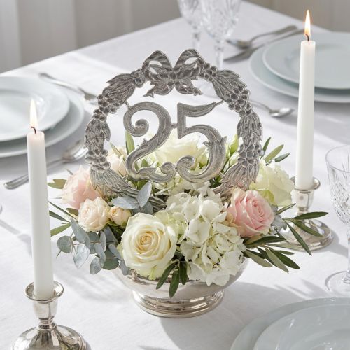 Anniversary number 25 in silver | Floristik24.co.uk