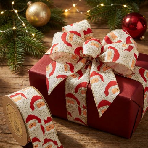 Christmas Ribbon Santa Claus