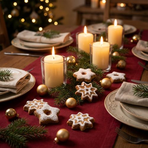 Christmas scatter decoration cookies star-shaped, 24 pieces, festive table decoration cookies in star shape, powdered sugar look, decorative stars polyresin approx. 6cm | Floristik24.co.uk