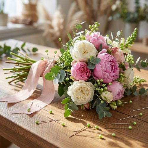 Product Pearl Head Pins Green 4mm Ø x 40mm Length – 150 Pieces for Floral and Decorative Use