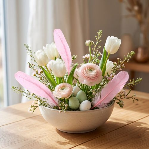 Feathers for crafting Pink goose feathers 18cm – 20cm 20g x 2pcs | Floristik24.co.uk