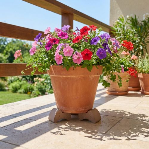 Flower pot feet, practical riser, pot accessory for balcony and terrace, 7cm, 3 pieces | Floristik24.co.uk